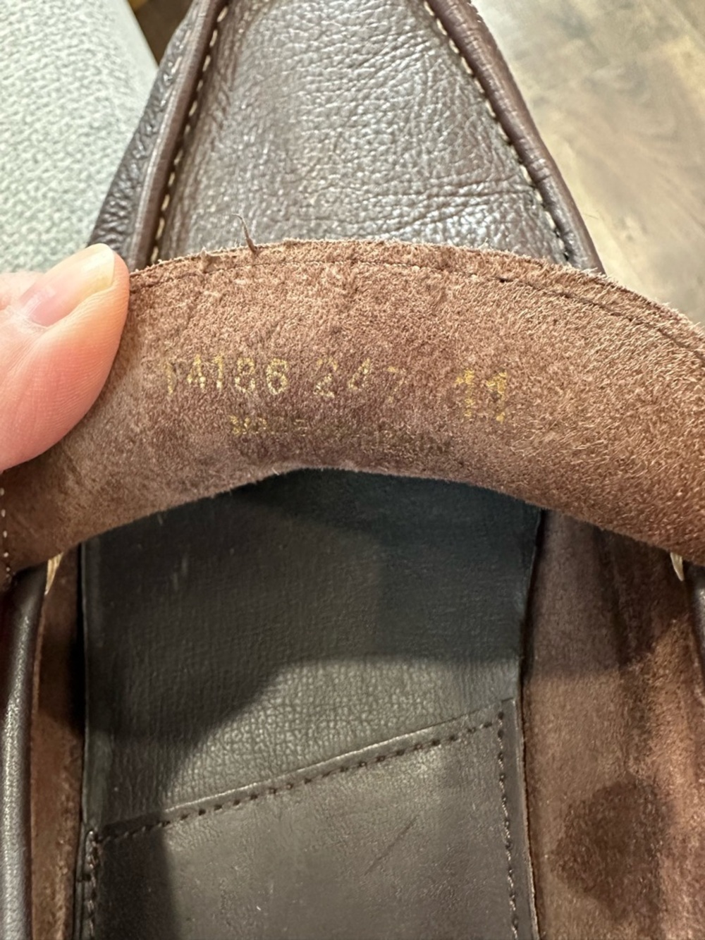 Florsheim Dark Brown Leather Penny Loafers - Picture 6 of 7